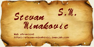 Stevan Minaković vizit kartica